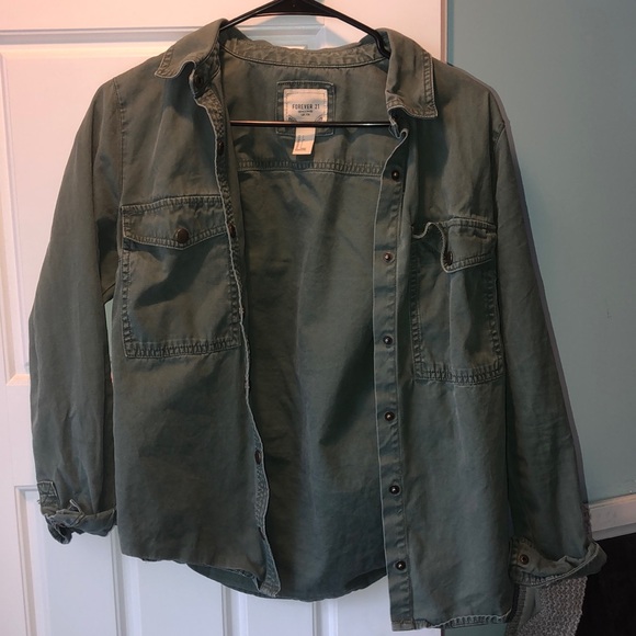 Forever 21 Jackets & Blazers - Army green jean jacket